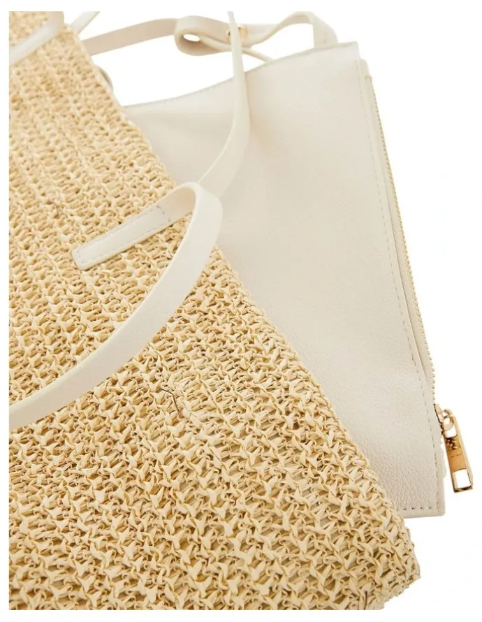 Sandler Maple Bag in Ivory Raffia