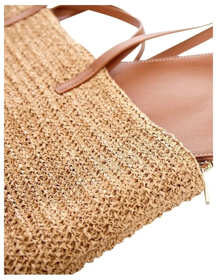 Sandler Maple Bag in Tan Raffia