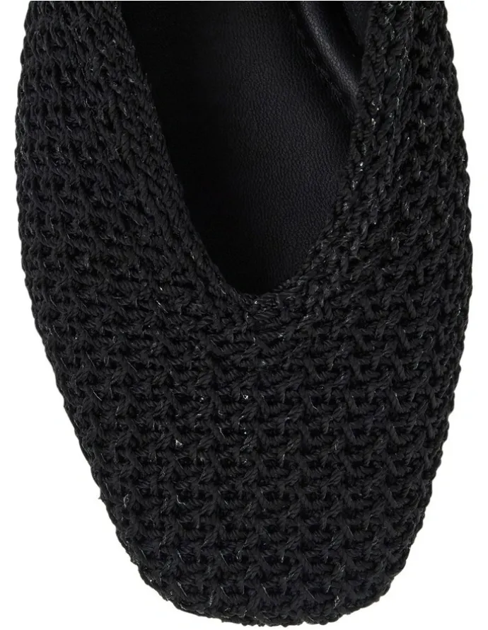 Sandler Maze Ballet Flats in Black Weave