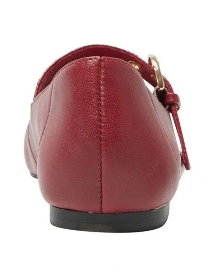 Sandler Melrose Flat Leather Shoes in Red