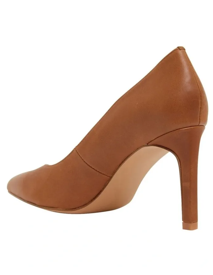 Sandler Octavia Heeled Shoes in Cognac Leather