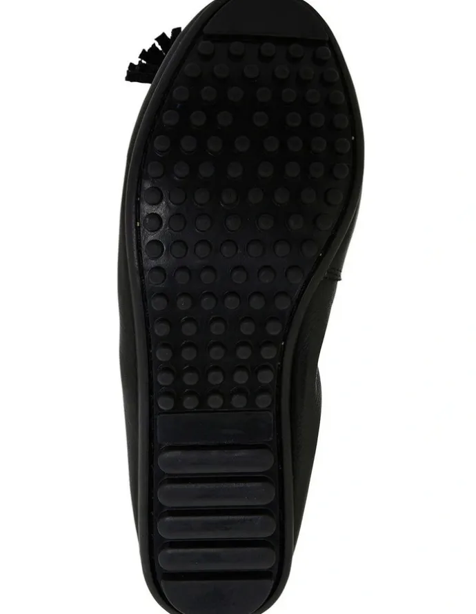 Sandler Prima Flat Shoes in Black Leather