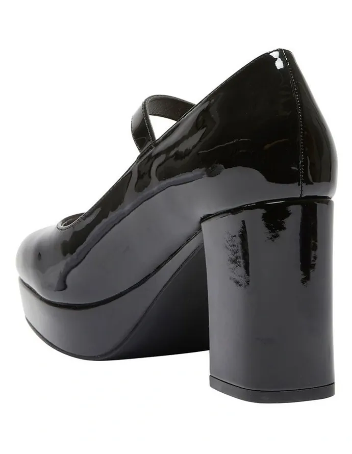 Sandler Tate Heeled Shoes in Black Patent