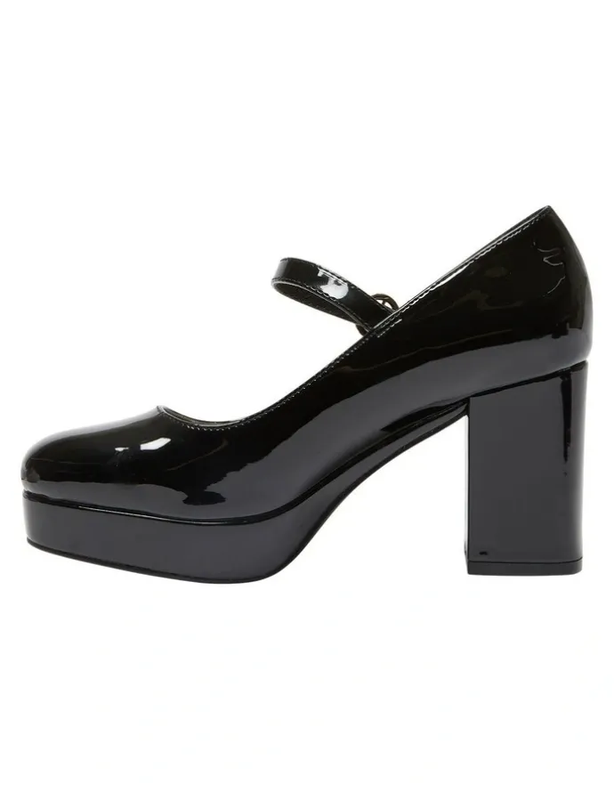 Sandler Tate Heeled Shoes in Black Patent