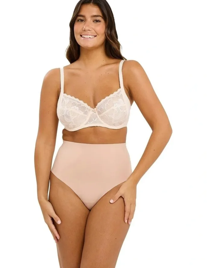 Sans Complexe Perfect Touch High Waist Shaping Thong in Beige