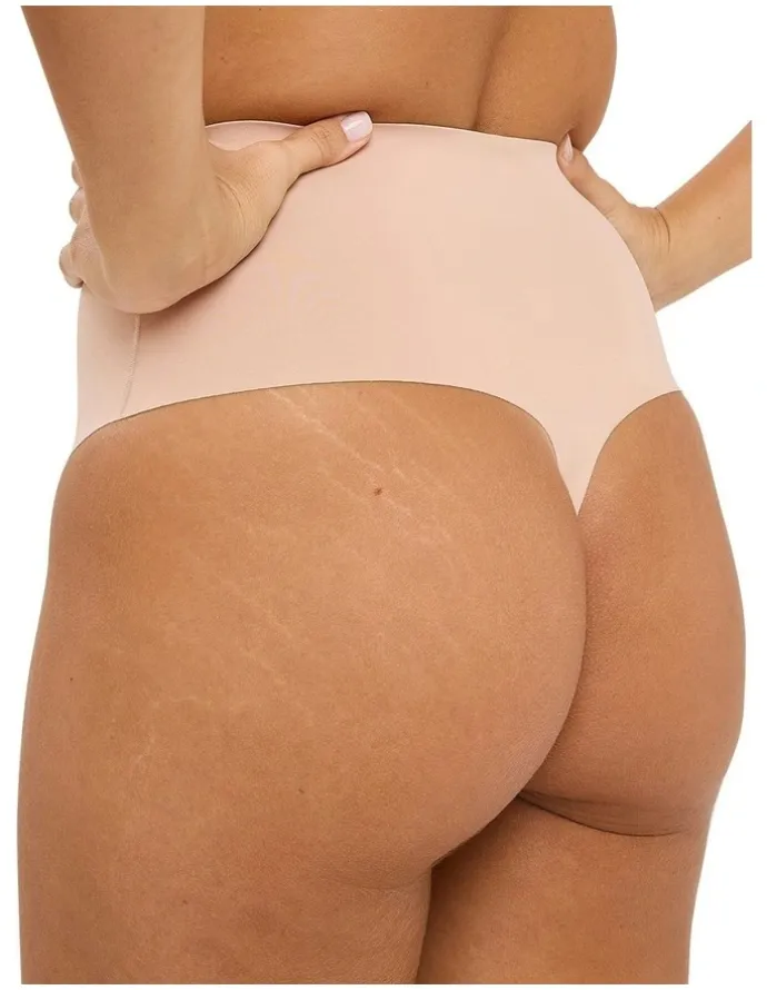 Sans Complexe Perfect Touch High Waist Shaping Thong in Beige