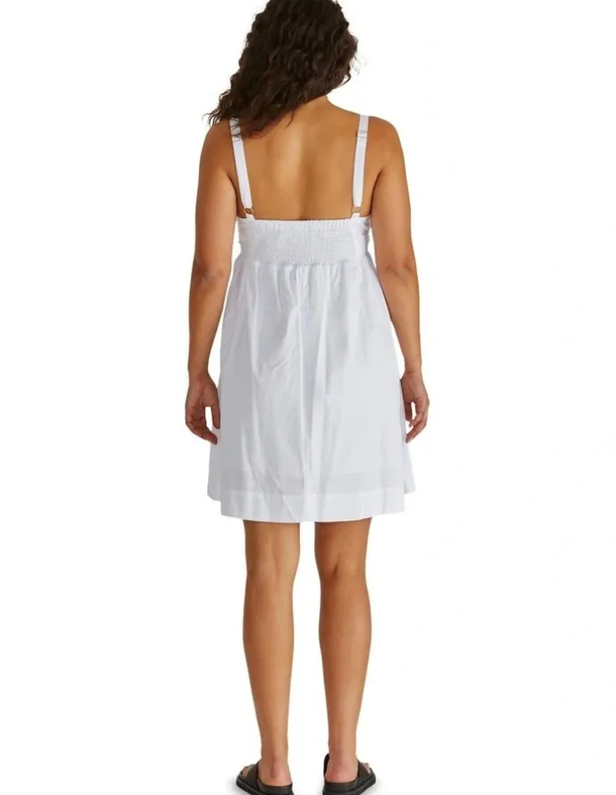 Sass Laurie Empire Line Mini Dress in White