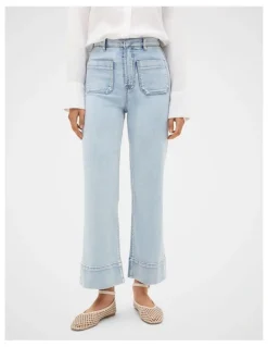 Seed Heritage Core Wide Leg Pocket Jean in Pacific Wash
