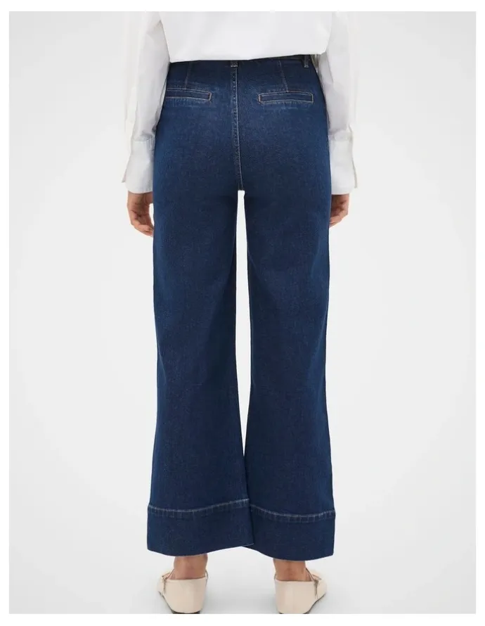 Seed Heritage Core Wide Leg Pocket Jean in Neptune Wash