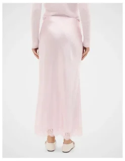 Seed Heritage Crinkled Satin Lace Detail Skirt