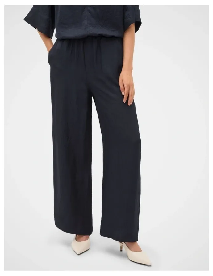 Seed Heritage Textured Satin Easy Wide Leg Pant