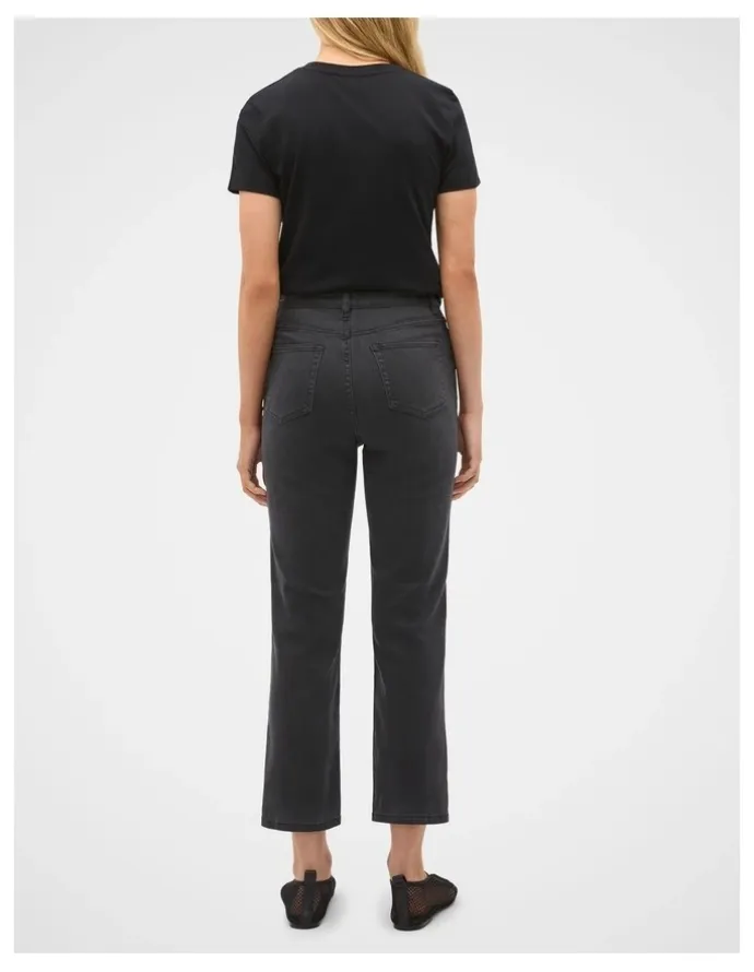 Seed Heritage Core Straight Leg Stretch Jeans in Washed Black
