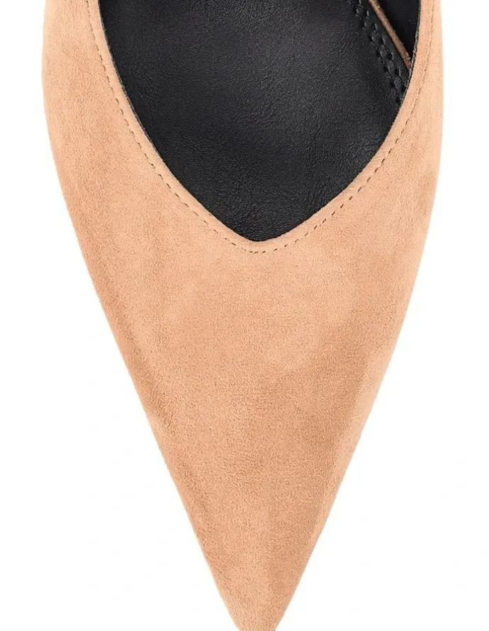 Siren Yory Slingback Kitten Heels - Camel Tan Suede