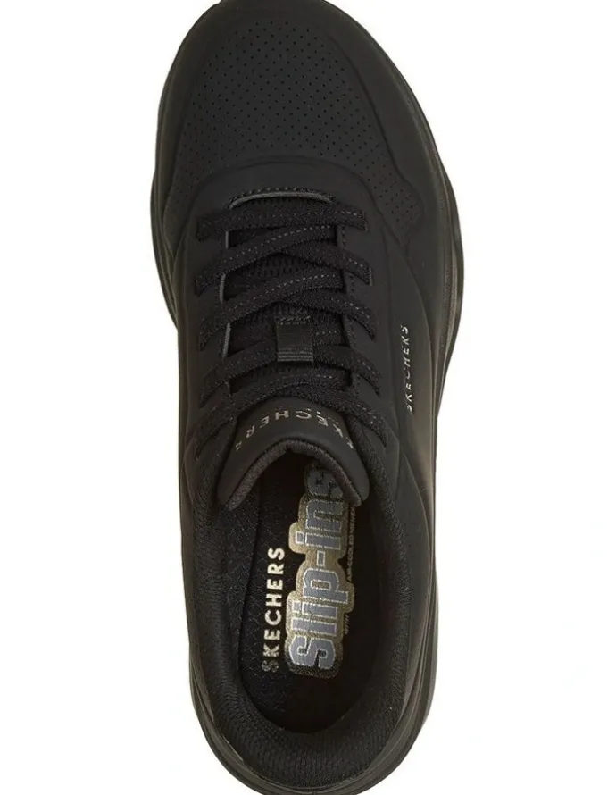 Skechers Slip-Ins Uno Glide-Step Glide On Air Shoes in Black