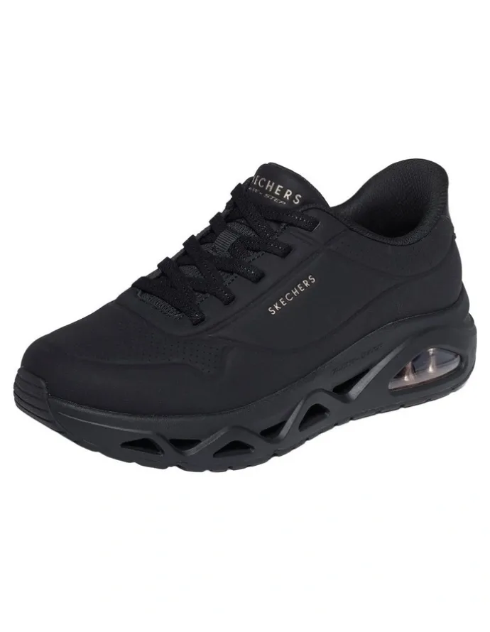 Skechers Slip-Ins Uno Glide-Step Glide On Air Shoes in Black
