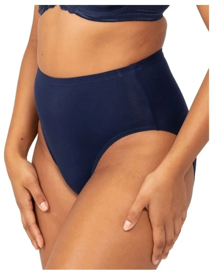 Sloggi Hikini Brief 2 Pack in Navy/Beige