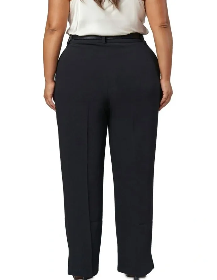 Something 4 Olivia Maxie Straight Leg Pants in Black