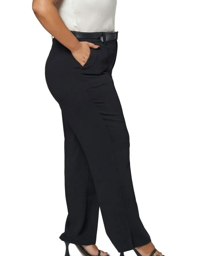 Something 4 Olivia Maxie Straight Leg Pants in Black