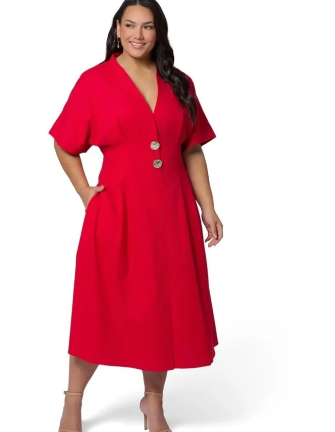 Something 4 Olivia Blair Linen Midi Dress