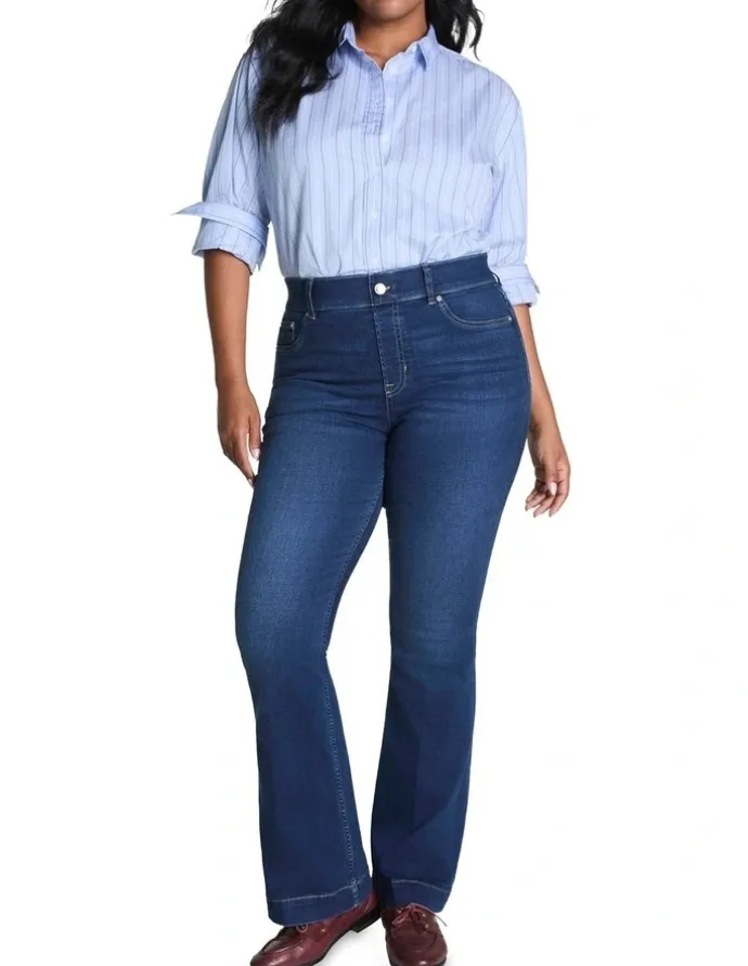 Spanx Shape Every Wear Flare Jeans in Blue