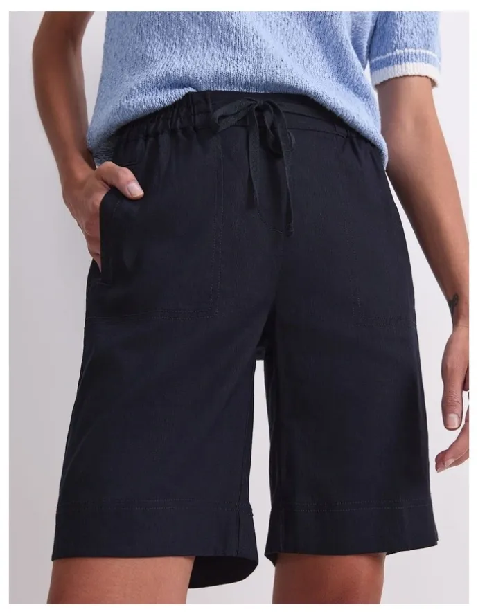 Sportscraft Rosa Linen Short in Classic Navy