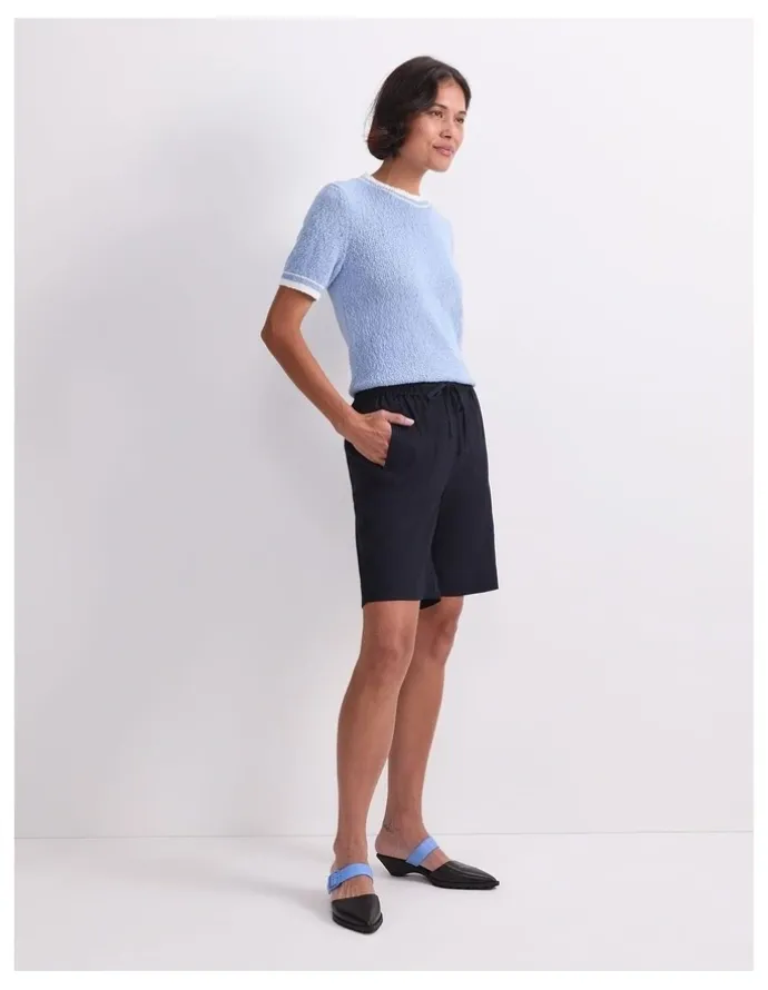 Sportscraft Rosa Linen Short in Classic Navy