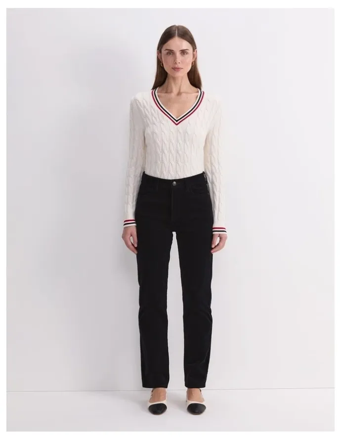 Sportscraft Cleo Straight Cord Jean in Black