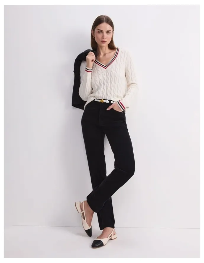 Sportscraft Cleo Straight Cord Jean in Black