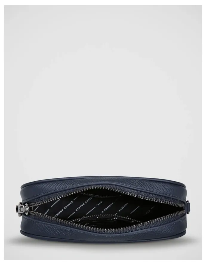 Status Anxiety Plunder Crossbody Bag with Dual Straps in Midnight Blue