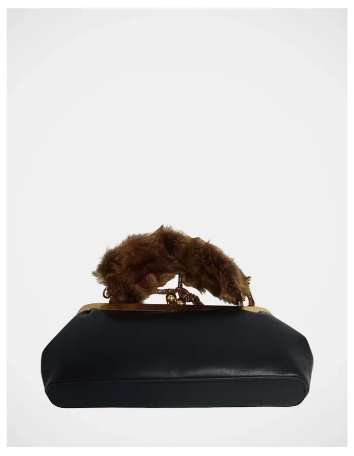 Steve Madden Bamira Clutch Bag in Black/Gold