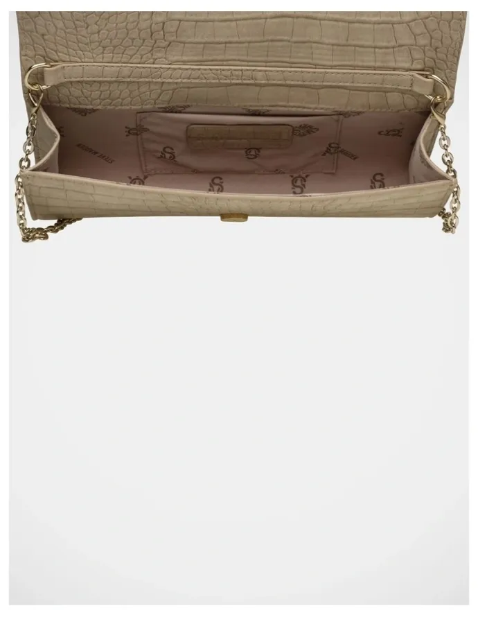 Steve Madden BAzalea Clutch Bag in Beige
