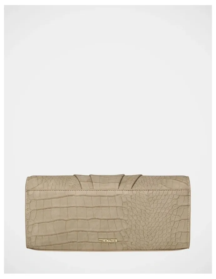 Steve Madden BAzalea Clutch Bag in Beige