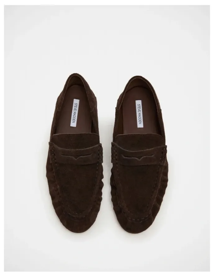 Steve Madden Roger Loafers in Chocolate Brown
