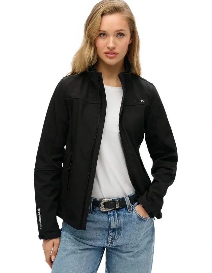 Superdry Softshell Trekker Jacket in Black