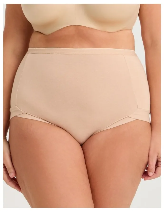 Taking Shape Australian Cotton Blend Briefs 3 Pack in Cream