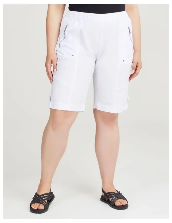 Taking Shape Castaway Zip Pocket Cargo Short in White