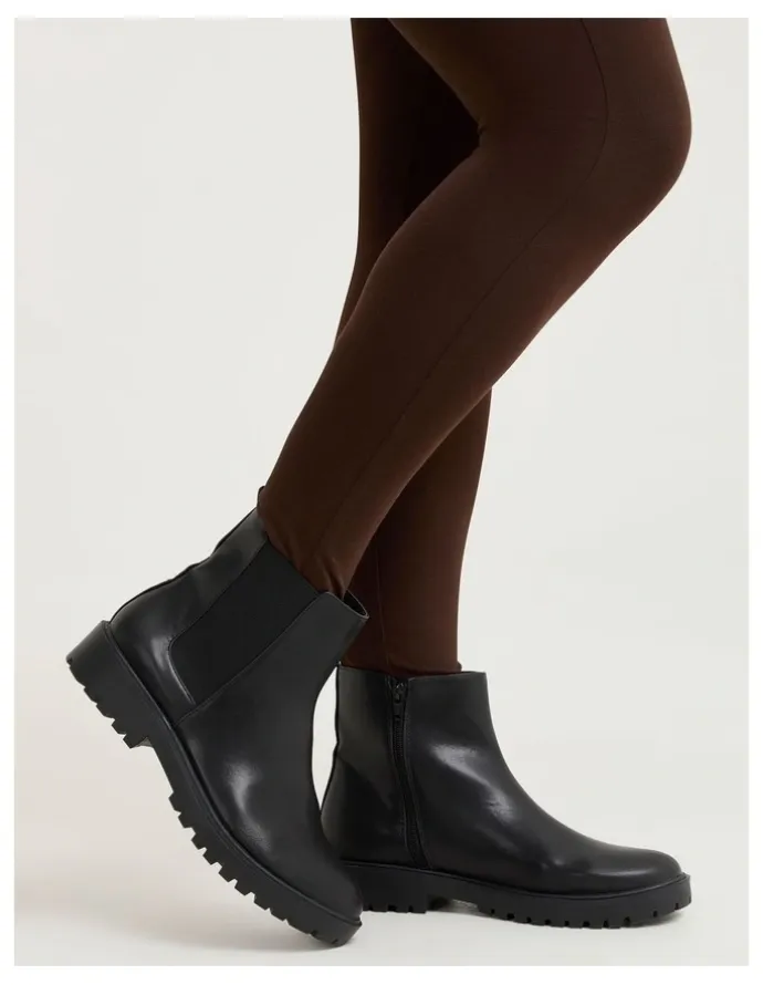 Taking Shape Chunky Chelsea Ankle Boot in Black