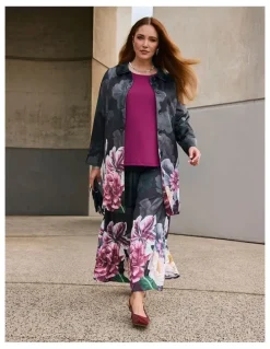 Taking Shape Fleur Satin Wide Leg Pant Floral