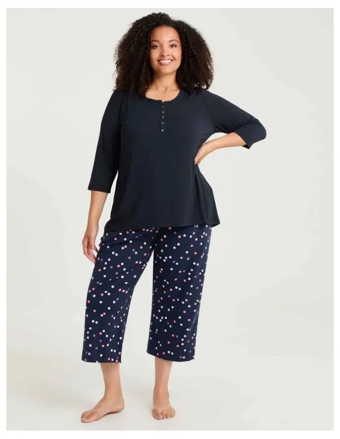 Taking Shape Modal Soft Touch Pyjama Top Navy
