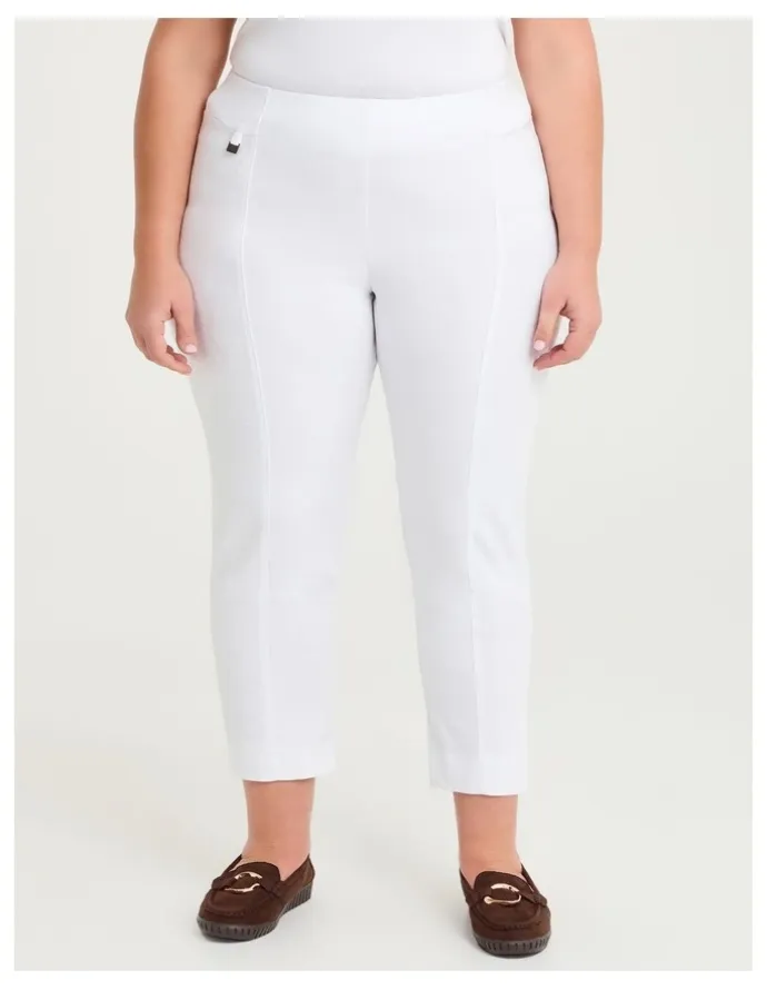 Taking Shape Petite Natural Eloise Texture Pant White
