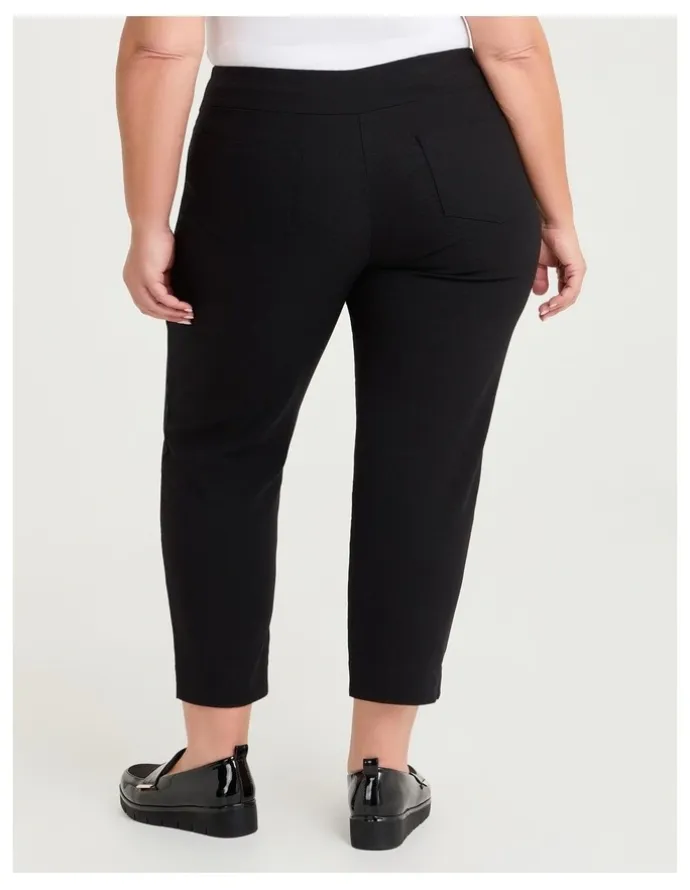 Taking Shape Petite Natural Eloise Texture Pant Black