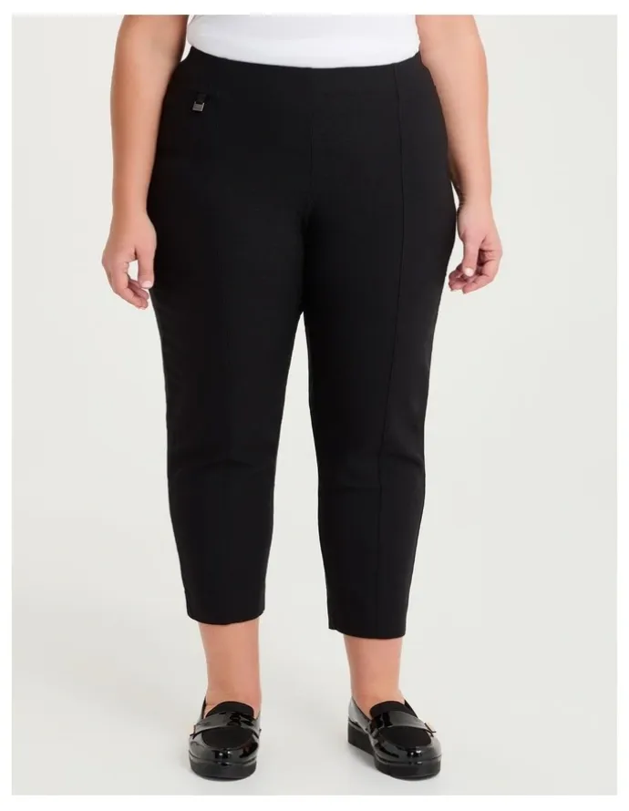 Taking Shape Petite Natural Eloise Texture Pant Black