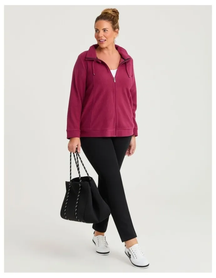 Taking Shape Polar Fleece Zip Front Jacket Shiraz