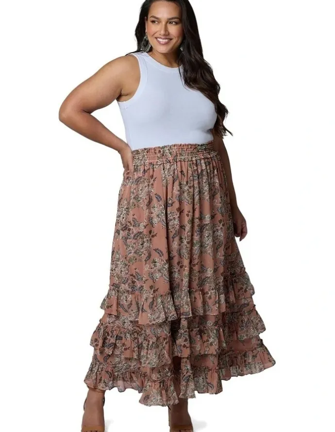 The Poetic Gypsy Enchanted Spirit Maxi Skirt in Multi