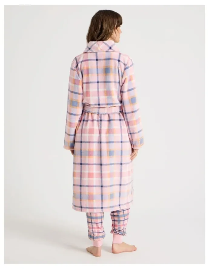 The Pyjama Foundation x Myer Robe in Pink Check Print