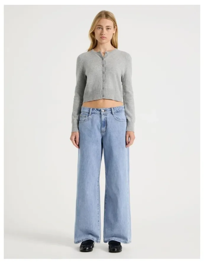 There After Low Rise Baggy Jeans in Light Blue