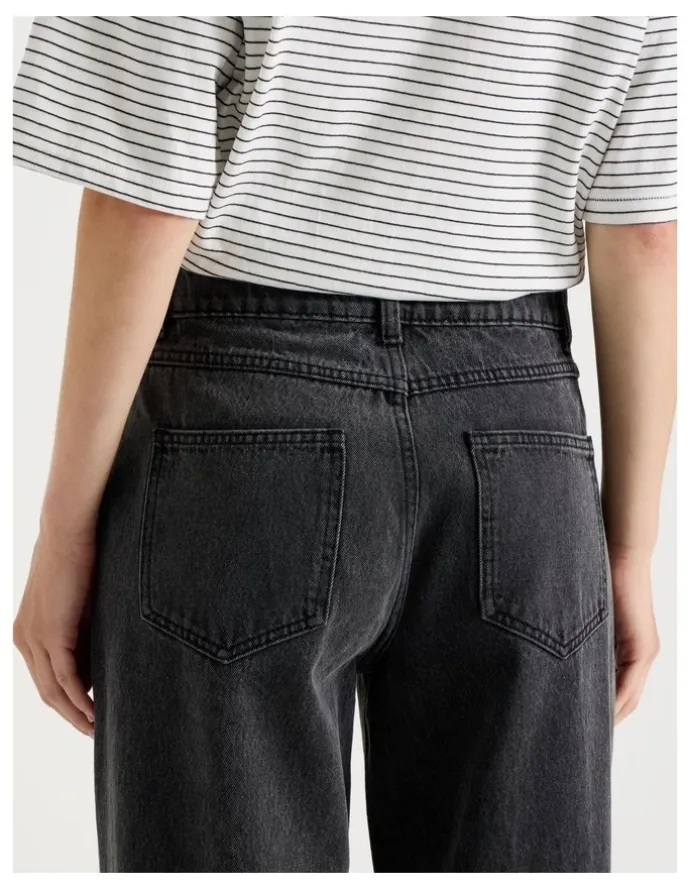 There After Low Rise Baggy Jeans in Black