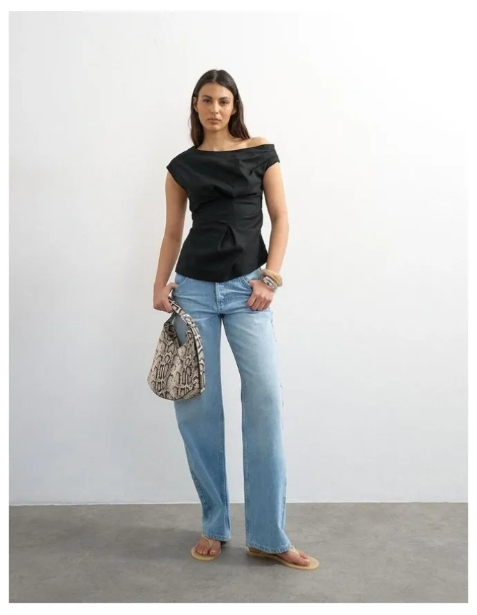 TOPSHOP CASA CINCHED WAIST TOP