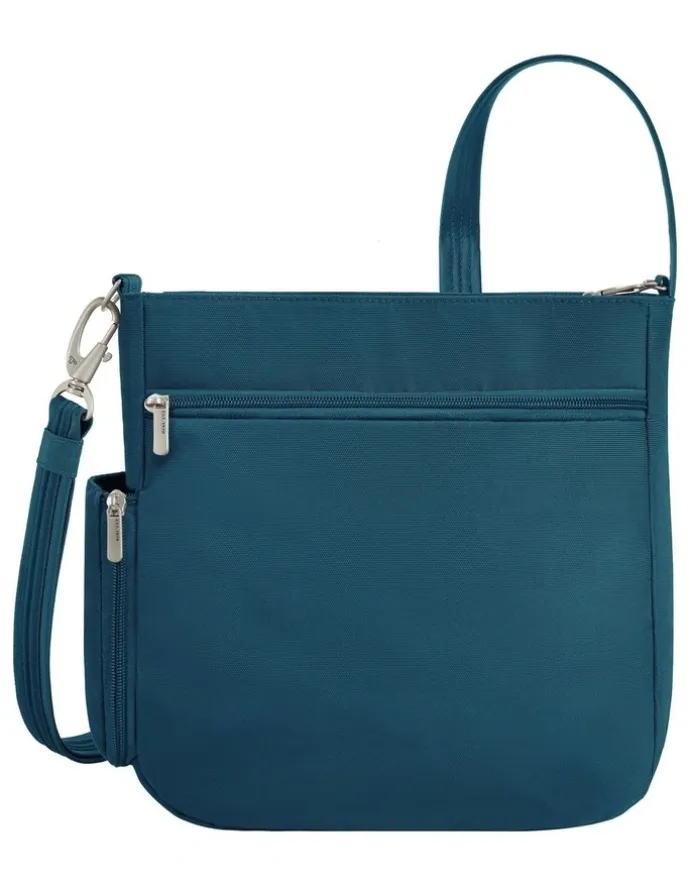 Travelon Classic Anti-Theft North/South Crossbody Bag in Teal