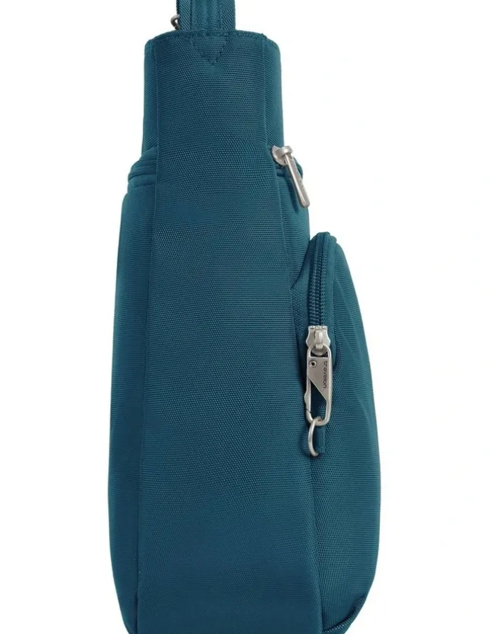 Travelon Classic Anti-Theft North/South Crossbody Bag in Teal